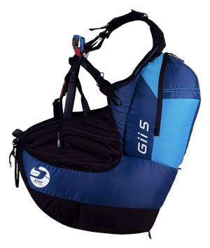 Gii 5, вид с другой стороны Подвеска Sky Paragliders Gii 5, правая сторона с ручкой запасного парашюта